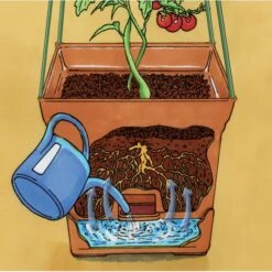 Plantentoren Maxitom Met Waterreservoir - Terracotta -Tuinwinkel 1677510668 5 600