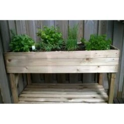 Verhoogde Moestuinbak - 120 × 60 × 86,5 Cm -Tuinwinkel kweektafel hout naturel 1535801203 1 600